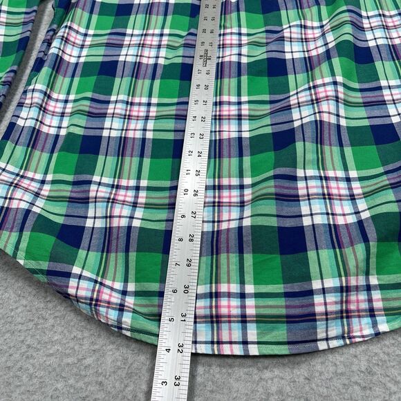 Polo Ralph Lauren Shirt Mens Large Slim Fit Madras Plaid Flesh Pony Button Down - Picture 6 of 11